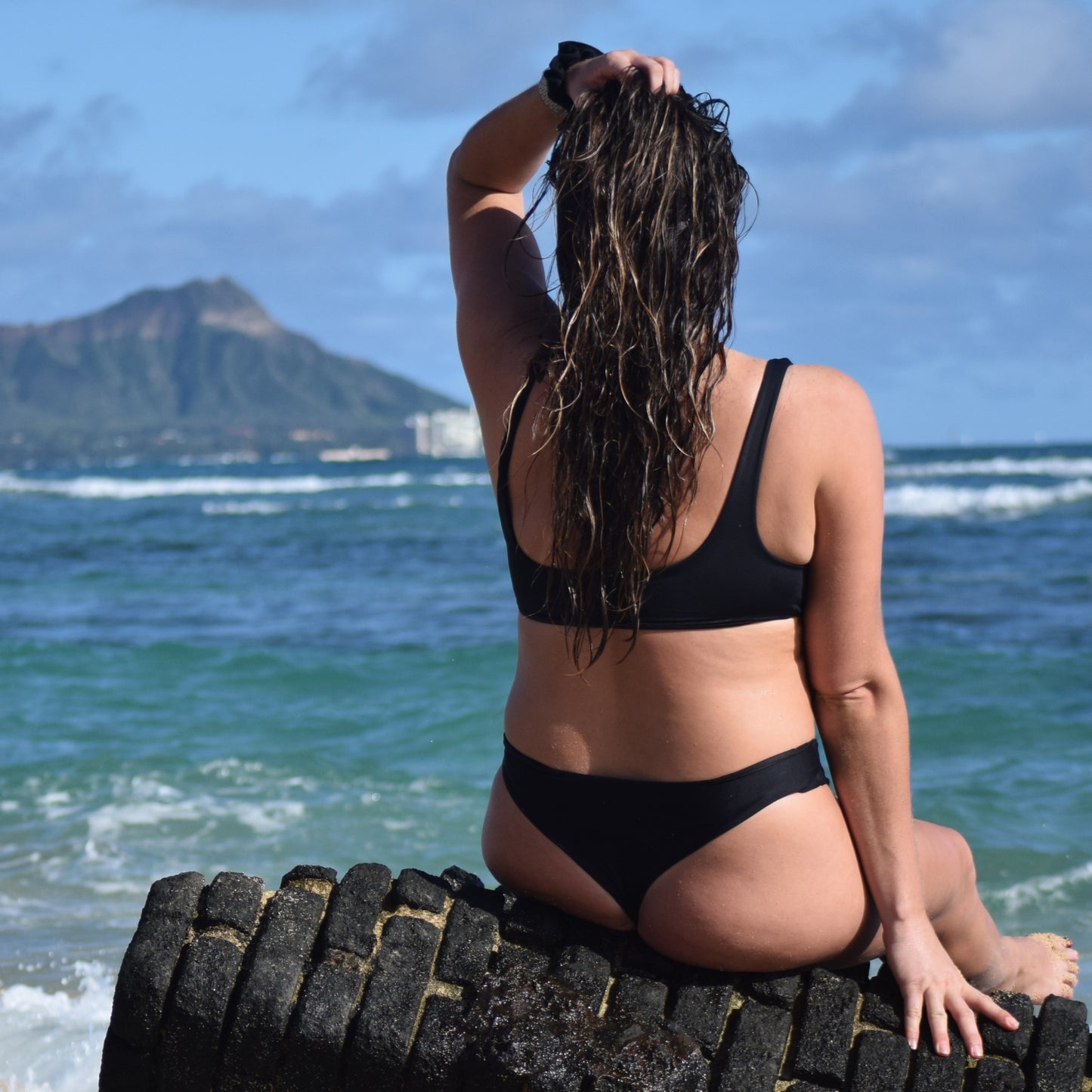 Little Black Bikini  |  Tie-Front Top